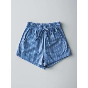 NEW TREND:NOTES women's striped linen short in blue
